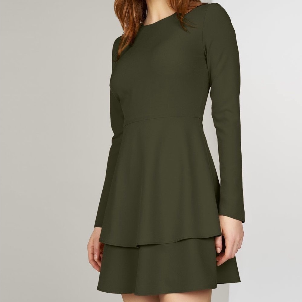 HUTCH Cami Double Layer Fit And Flare Dress